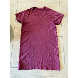Lululemon s/s swiftly tech Washed Mauve‎ size 6 EUC hip length